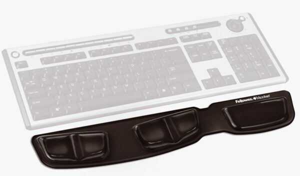 Reposamuñecas para teclado de gel con canal ergonómico Fellowes-0