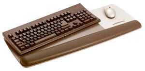 Reposamuñecas de teclado en piel negra y Superficie de precisión para ratón 3M.-0