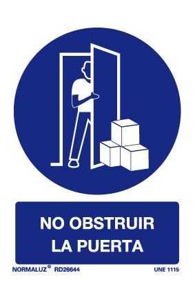 No obstruir la puerta-0