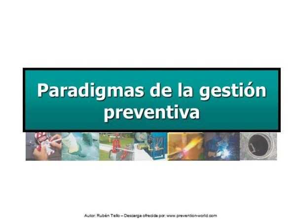Imagen del archivo descargable sobre Prevención de Riesgos Laborales: Paradigmas de la gestión preventiva
