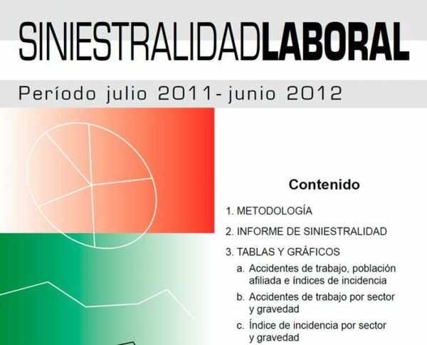 Imagen del archivo descargable sobre Prevención de Riesgos Laborales: Informe de Siniestralidad Laboral período julio 2011- junio 2012