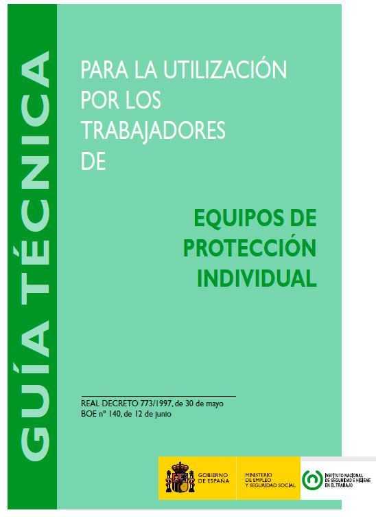Imagen del archivo descargable sobre Prevención de Riesgos Laborales: Guía Técnica para la utilización por los trabajadores de equipos de protección individual
