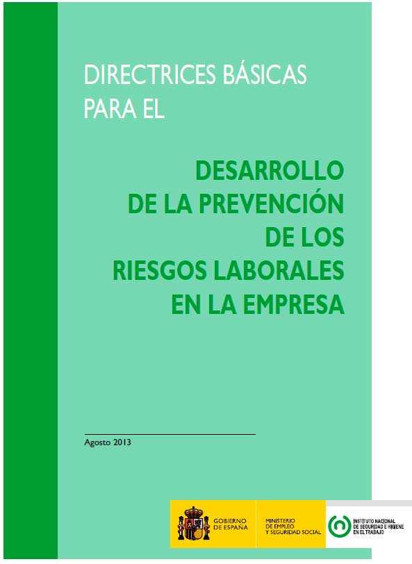 Imagen del archivo descargable sobre Prevención de Riesgos Laborales: Directrices básicas para el desarrollo de la Prevención de Riesgos Laborales en la empresa