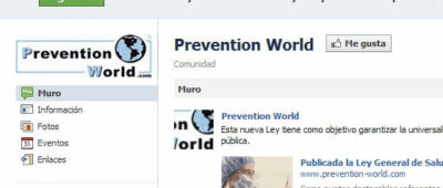 Ya puedes seguir a Prevention World en Facebook