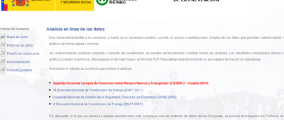 Análisis en línea de los datos de la encuesta ESENER-2 España