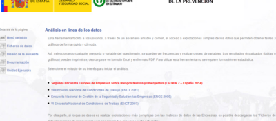 Análisis en línea de los datos de la encuesta ESENER-2 España